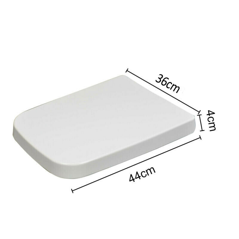 Anti Slam Toilet Seat Soft Slow Close White Bathroom O/D Shape Heavy