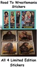 Road to Wrestlemania 2021 Stickers All 4 Limited Edition Stickers  WWE Topps LE