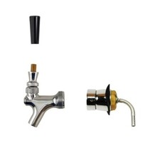 Beer Tower Shank With Chrome Plated Brass Faucet - Kegerator Draft Beer Supplies