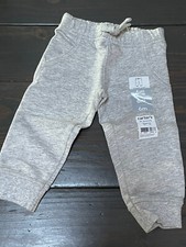 NWT Carter  s Sweatpants Joggers Pants Gray Cotton Infant Baby Boys Size 6M Gift