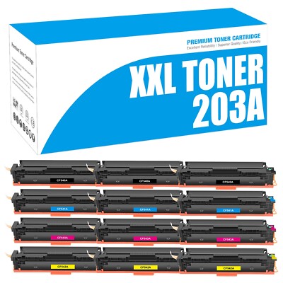 12XL Toner Kompatibel für HP 203A Color LaserJet Pro M281fdw M254dn M254dw