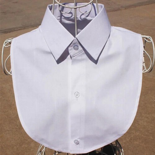 Women's Spring & Fall Versatile Shirt with Small Flip Collar–black & White Solid - Picture 2 of 27