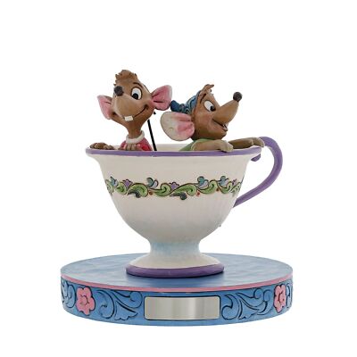 Disney Traditions by Jim Shore  Cinderella  Jaq and Gus Teacup Stone Resin Fi...