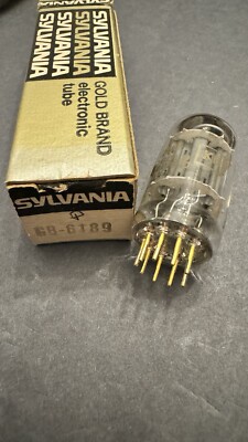 NOS Sylvania Gold Brand 6189 12AU7 12AU7WA Gold Pinned Audio Hifi Grail Tube
