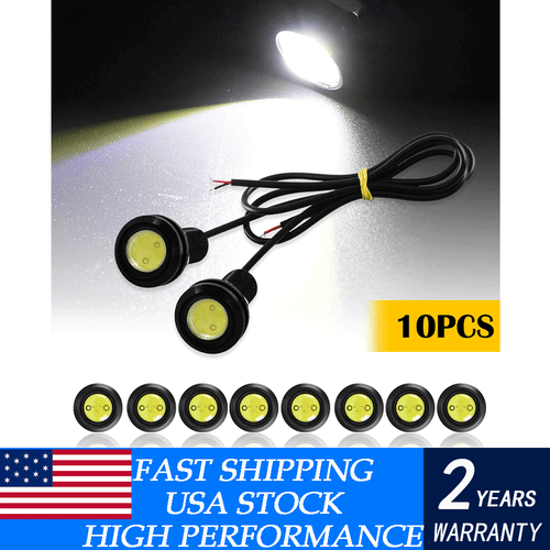 50x White 18mm Eagle Eye LED DRL Daytime Running Under body Backup lights Black - Bild 1 von 12