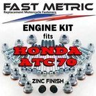 1973-1987 Honda ATC 70 Engine Rebuild Bolt Kit | FACTORY style ZINC Fasteners