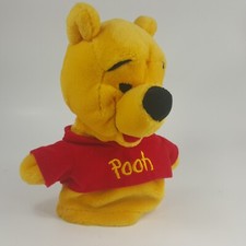 Winnie the Pooh Vintage Disney Mattel 9" Hand Puppet Plush Stuffed Animal QHH6V