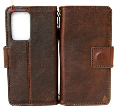Genuine Leather Case for Samsung Galaxy Note 20 Ultra Wallet Book Wireless 5G 5