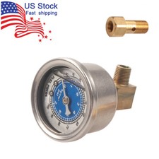 Fuel Pressure Gauge Liquid Filled 18 Npt 100psi For Vms Honda Acura Mitsubishi