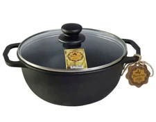 2 qt Maysternya Cast Iron Stockpot with Glass Lid Stock Pot Cooking Pot Ukraine