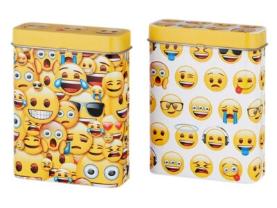 1 x Zigarettenbox Metall Zigaretten Dose Box Etui neue Motiv Serie Emojis
