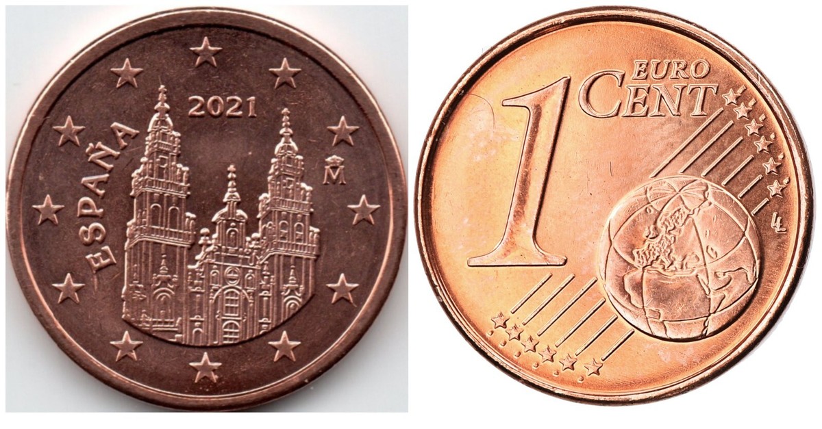 1 Euro cent Spain 2021 * Santiago de Compostela * Unc | eBay