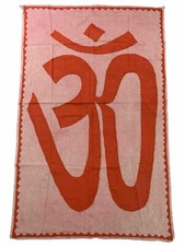 Vintage Cotton Patchwork Appliqu  Om Wall Hanging / Tapestry Buddhism Hinduism