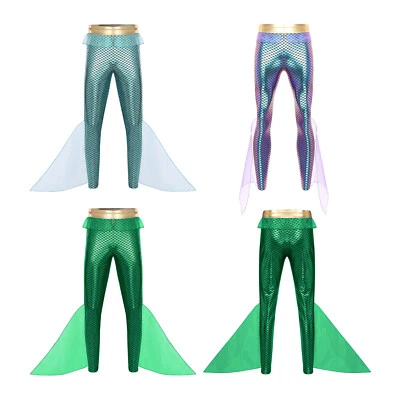 Herren König Der Meere Kostüm Meeresgott Karneval Fasching Cosplay Leggings Hose - Bild 1 von 3