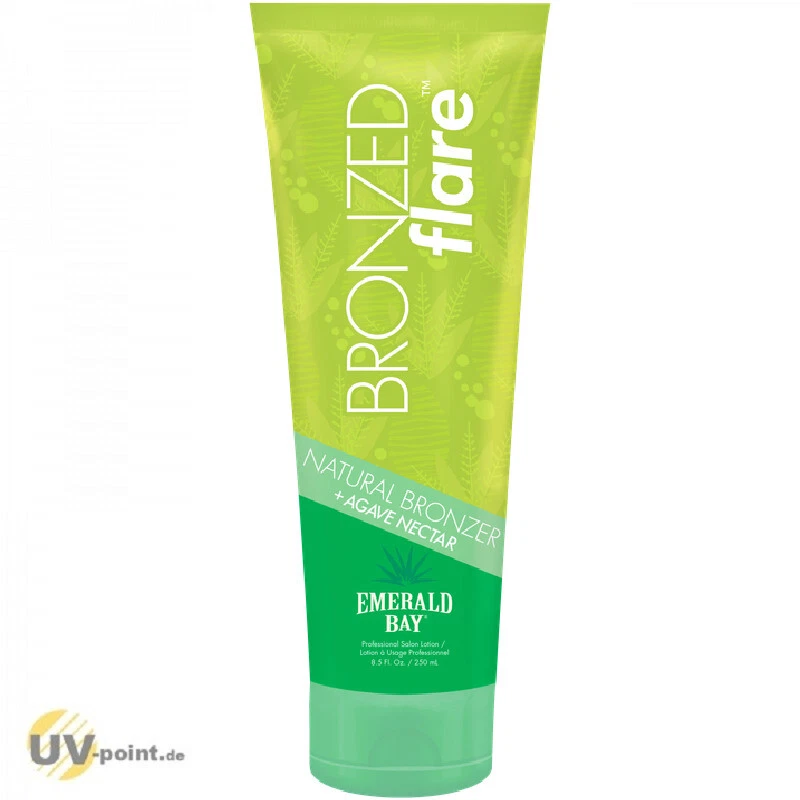 EMERALD BAY Bronzed Flare Natural Bronzer 250ml Solarium Cosmetici Lozione Abbronzante