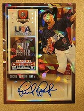 2015 PANINI CONTENDERS USA BASEBALL #12 PHILIP PFEIFER AUTO CRACKED ICE 11/23