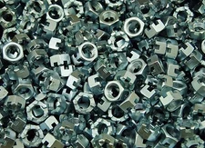 (150) Slotted Hex Castle Nuts 1/2-20 Fine Thread Zinc Plated