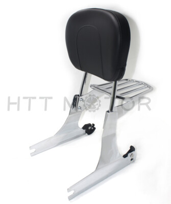 sissybar backrest luggage rack Detachable For Harley FXDL Dyna Low Rider 02-19
