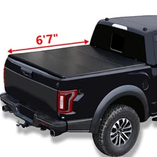 6'7" Hard Tri Fold Compatible for 04-15 Nissan Titan Truck Bed Cover | Fleetside