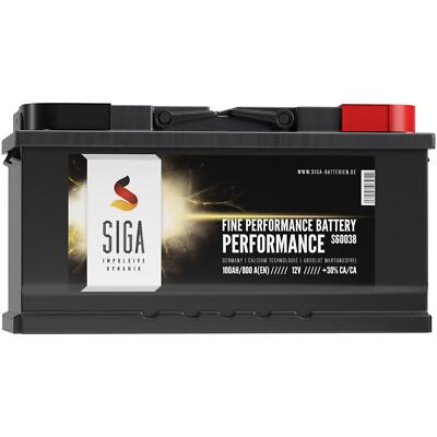 SIGA Autobatterie 100Ah 12V 800A Starterbatterie statt 95Ah 92Ah 90Ah 88Ah 110Ah