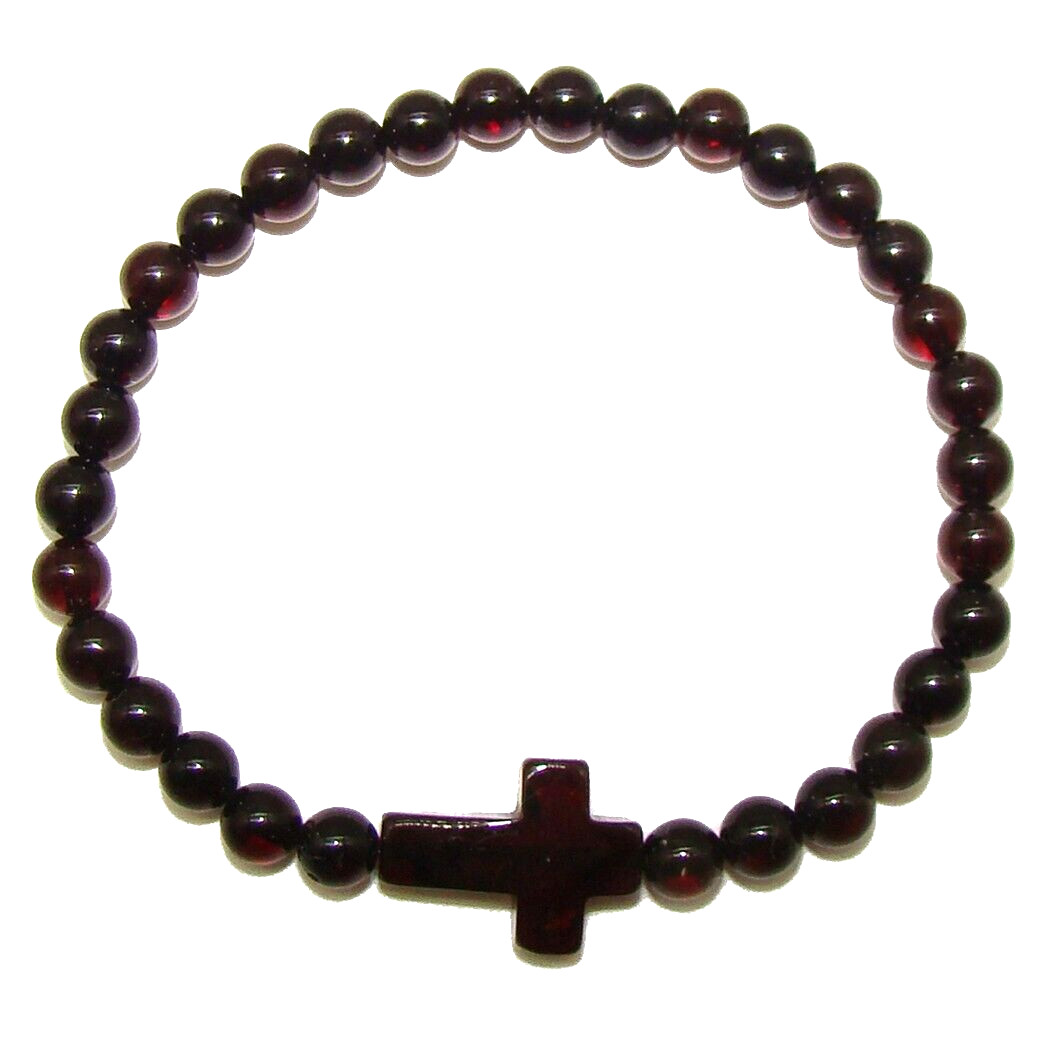 Bracelet ambre cerise contre le stress : l'apaisement par le bracelet religieux croix