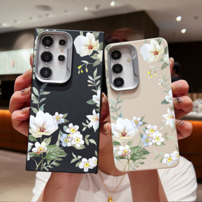 For Samsung S24 FE Ultra S23 S22 S21 S20 A55 A16 A15 Shockproof Flower Case