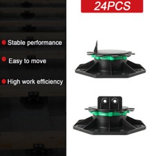 24 Pcs Adjustable Decking Pedestal 40mm-60mm Shed Base Riser Bearing Support