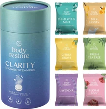 Body Restore Shower Steamers Aromatherapy 6 Pack - Mothers Day Gifts, Relaxation