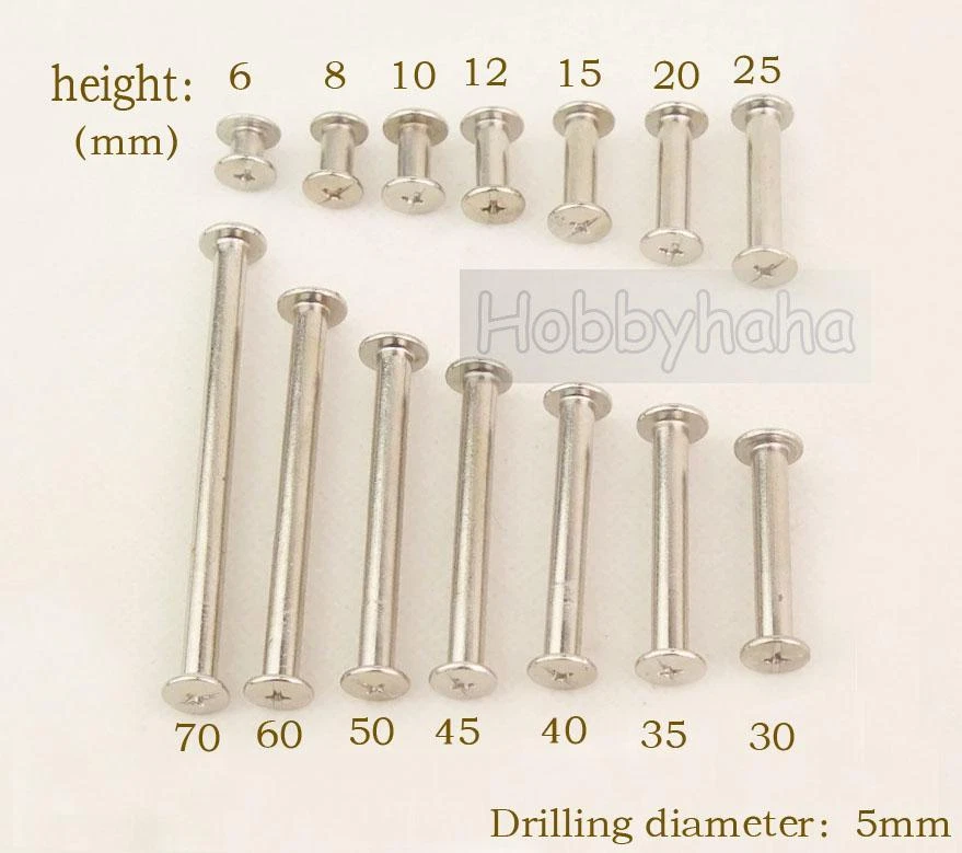 10pcs M5*20mm Chicago Screws / Binder Posts / Screw Posts