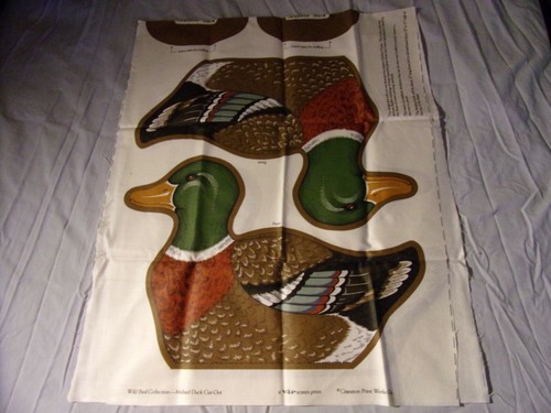 Wild Bird Mallard Duck Sew & Stuff Crafting 2 Pillows VIP Screen Print VINTAGE
