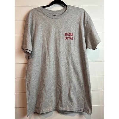 Alabama Crimson Tide T Shirt Weezabi Game Dogs Bama Loyal Gray Large