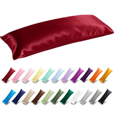 Silky Soft Satin Body Pillowcase, Machine Washable, 20x54 Inches, 23 Colors