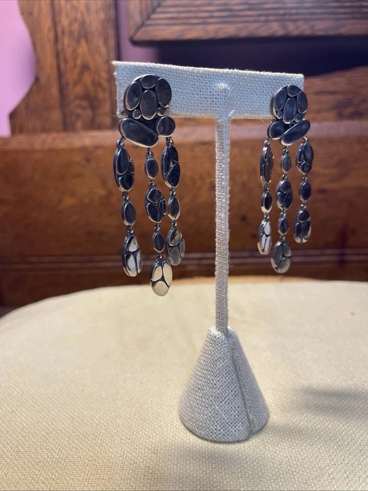 Pendientes de araña vintage John Hardy de plata esterlina Kali Menari difíciles de encontrar usados en excelente estado Foto 3 de 4