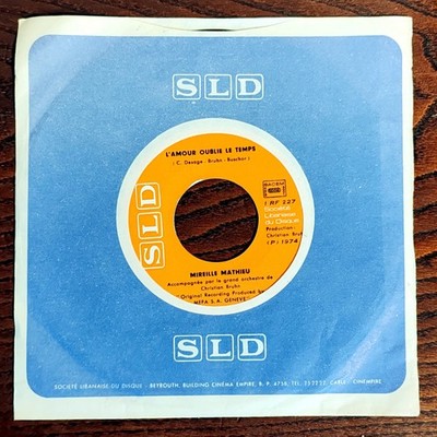MIREILLE MATHIEU ROMANTICA 7'' L'AMOUR OUBLIE LE EMPS -  45 Lebanese - Lebanon EX