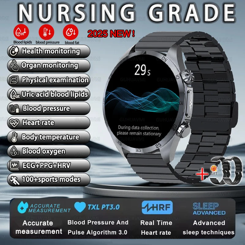 2025 New for HUAWEI Pulse Therapy Smartwatch ECG Uric Acid Blood Oxygen Heart Ra - Picture 33 of 34