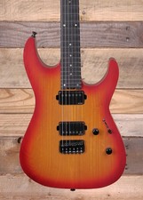 Chitarra elettrica ESP M-II USA Open Grain Amber Cherry Sunburst con custodia "Buona