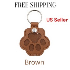 Pet Memorial Keychain Dog Paw Keyring Pendant Pouch For Pet Fur Keepsake