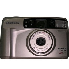 Samsung Maxima Zoom 80 Ti 35mm Point and Shoot Film Camera Works