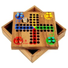 art Ludo Non Ti Arrabbiare Pachisi Gioco Tascabile In Legno Per 2-4 Giocatori