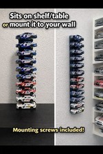 NASCAR Diecast 10 Stack Display Wall Shelf 1:64 Scale   Fits Cup, Xfinity, Truck