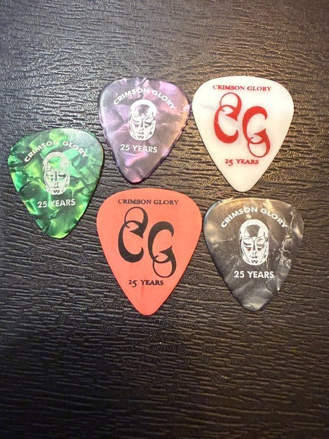 CRIMSON GLORY /  QUEENSRYCHE  /   (5)  TOUR GUITAR PICKS