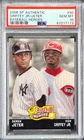 x 2006 UD SP Authentic Derek Jeter Ken Griffey Jr BASEBALL HEROES #50, PSA 10