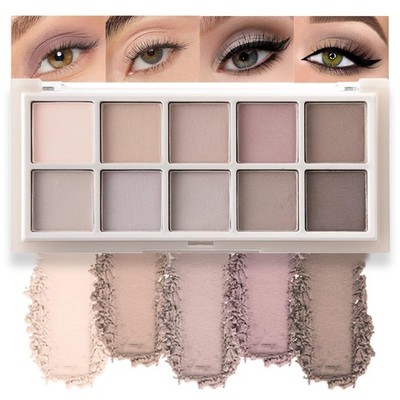 JUAAZIN 10 0.35 Ounce (Pack of 1), 10 Color Neutral Taupe & Grey Brown Shades 