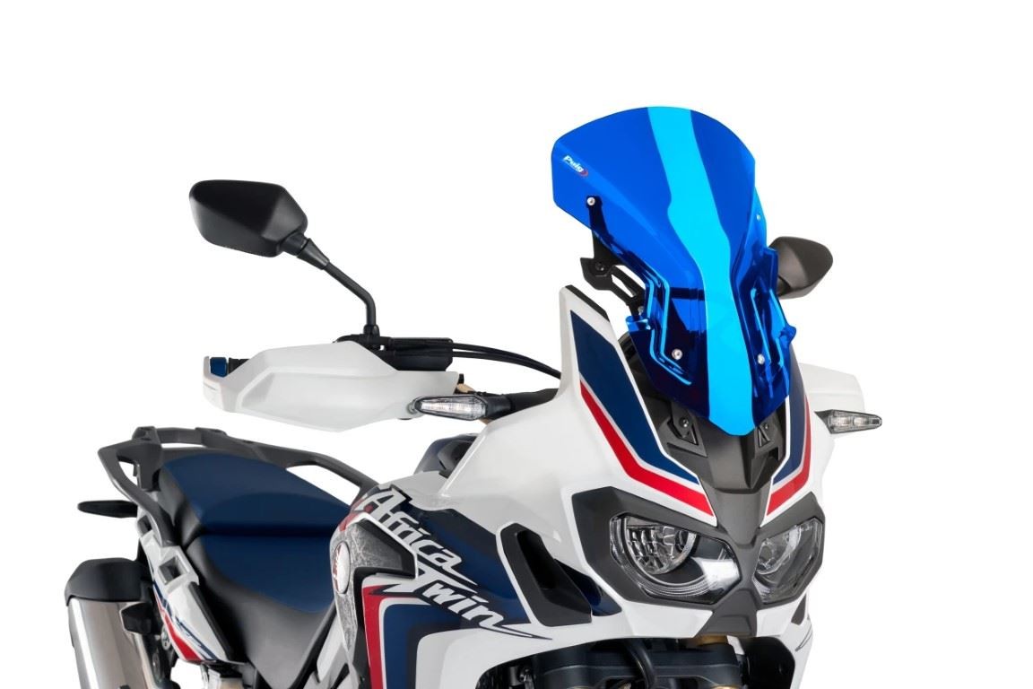 Puig Blue Adjustable Sport Screen With Support Honda Africa Twin CRF1000L 16-19