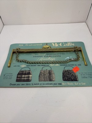 McCall s Traum 12 Bag Frame Gold Link Chain Pattern 6466 Easy Mount Bag Frame