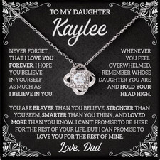 To My Daughter Necklace from Dad, Gift for Daughter, Father Daughter Jewelry