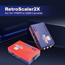 2x AV to HDMI-compatible Converter and Line-doubler For Retro Game Consoles Hot