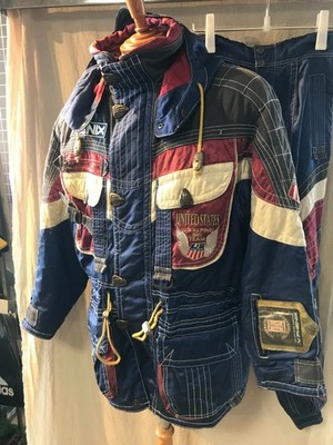 PHENIX VINTAGE SET  UP SKI WEAR'' US ALPINE SKI TEAM    L  JAPAN SIZE!!