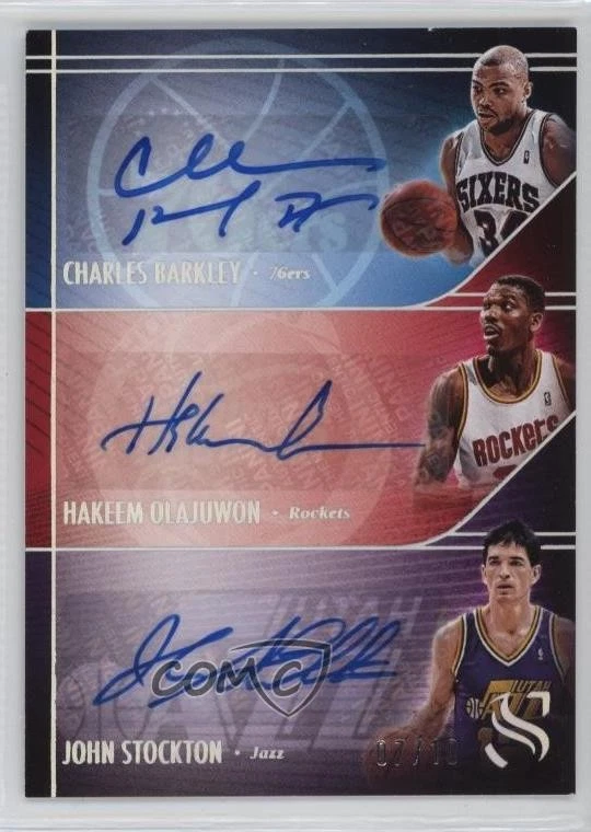 Panini Hakeem Olajuwon Basketball Autographed Sports Trading Cards