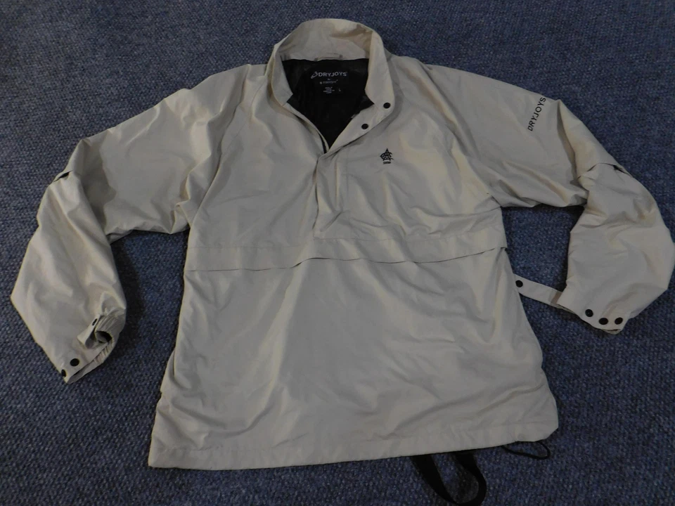 FootJoy DryJoys Chaqueta Para Hombres Grande Beige Golf Lluvia Pullover Impermeable Anorak Foto 4 de 4